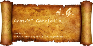 Arató Gabriella névjegykártya