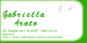 gabriella arato business card
