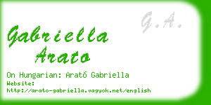 gabriella arato business card
